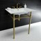 Fauceture KVPB31227W87 Dreyfuss 31" Console Sink W/SS Leg (8", 3 Hole), Wht/Brass KVPB31227W87 - alternate 5